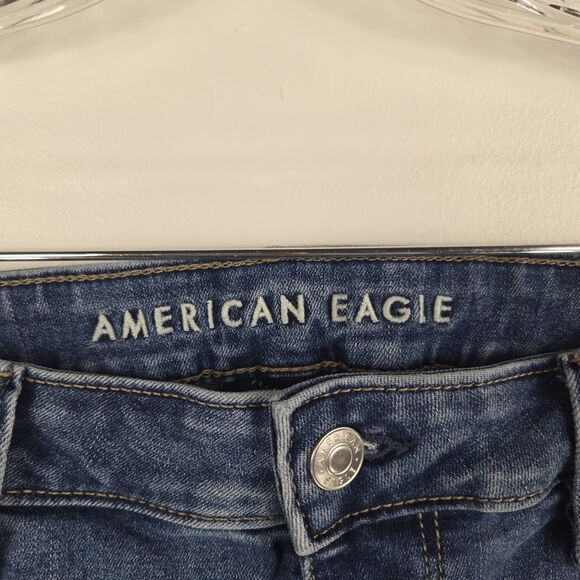 American Eagle Women's Size 10 High Rise Kick Boot Crop Jeans - Picture 3 of 12